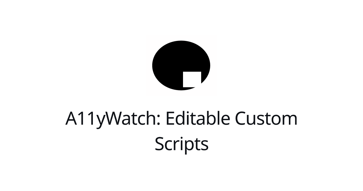 Editable custom scripts